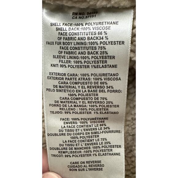 Levi Strauss & Co Brown Feaux Leather Sherpa Lined Zip Up Jacket Men's Size XL - Picture 12 of 12